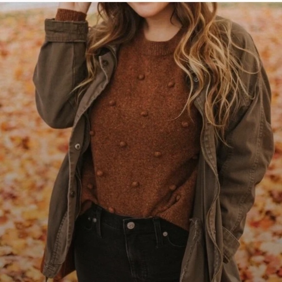 Madewell Sweaters - Madewell Cider Brown Bobble Sweater Merino Wool Blend